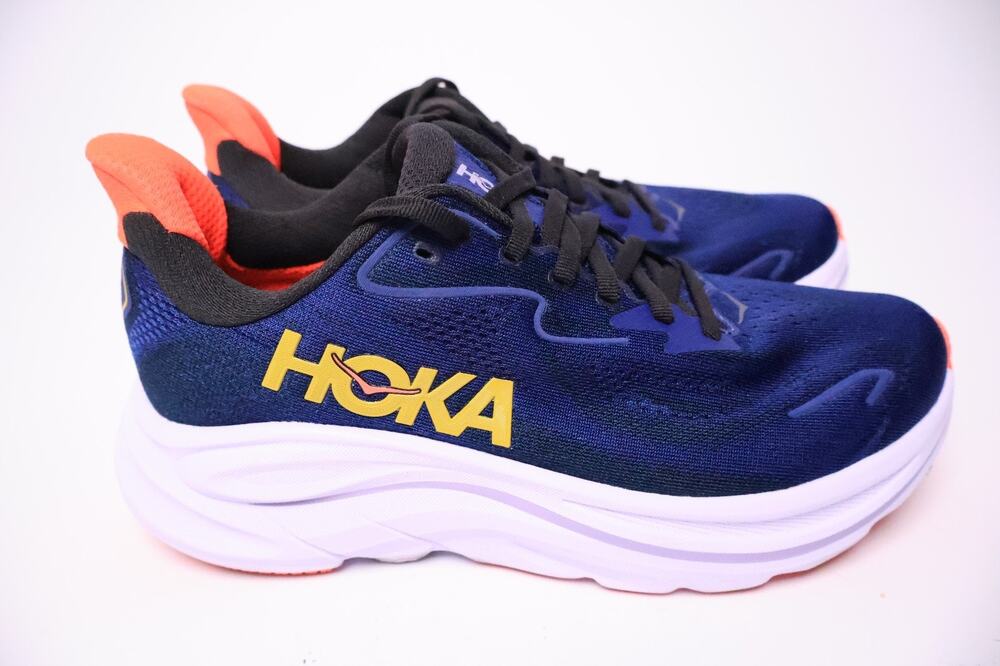 Hoka One One Clifton 10 Women’s Sz 7.5B Midnight Blue Starlight Excellent #197